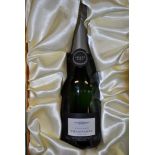 Boxed bottle of Fortnum & Mason blanc de blancs Grand Cru champagne