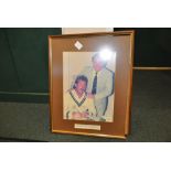 2 framed photographs featuring Ian Botham