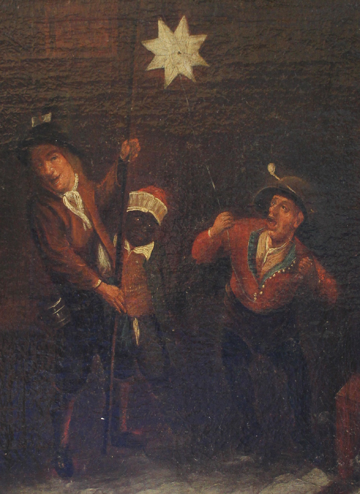 Dutch School 18th Century, Three starsingers, oil on canvas; framed. 38x29cm - Image 3 of 3