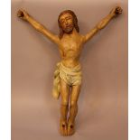 Central European Corpus Christi, wood carved in medieval style with naturalistic colours and