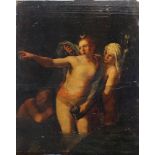 Camilo Procaccini (1551–1629)-circle, Diana with servants in a river landscape, oil on wooden panel.