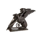 A French cast iron model of a griffin