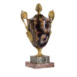 An ormolu mounted Blue John Rouge Languedoc and variegated marble vase