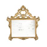 A north Italian giltwood mirror, 19th century