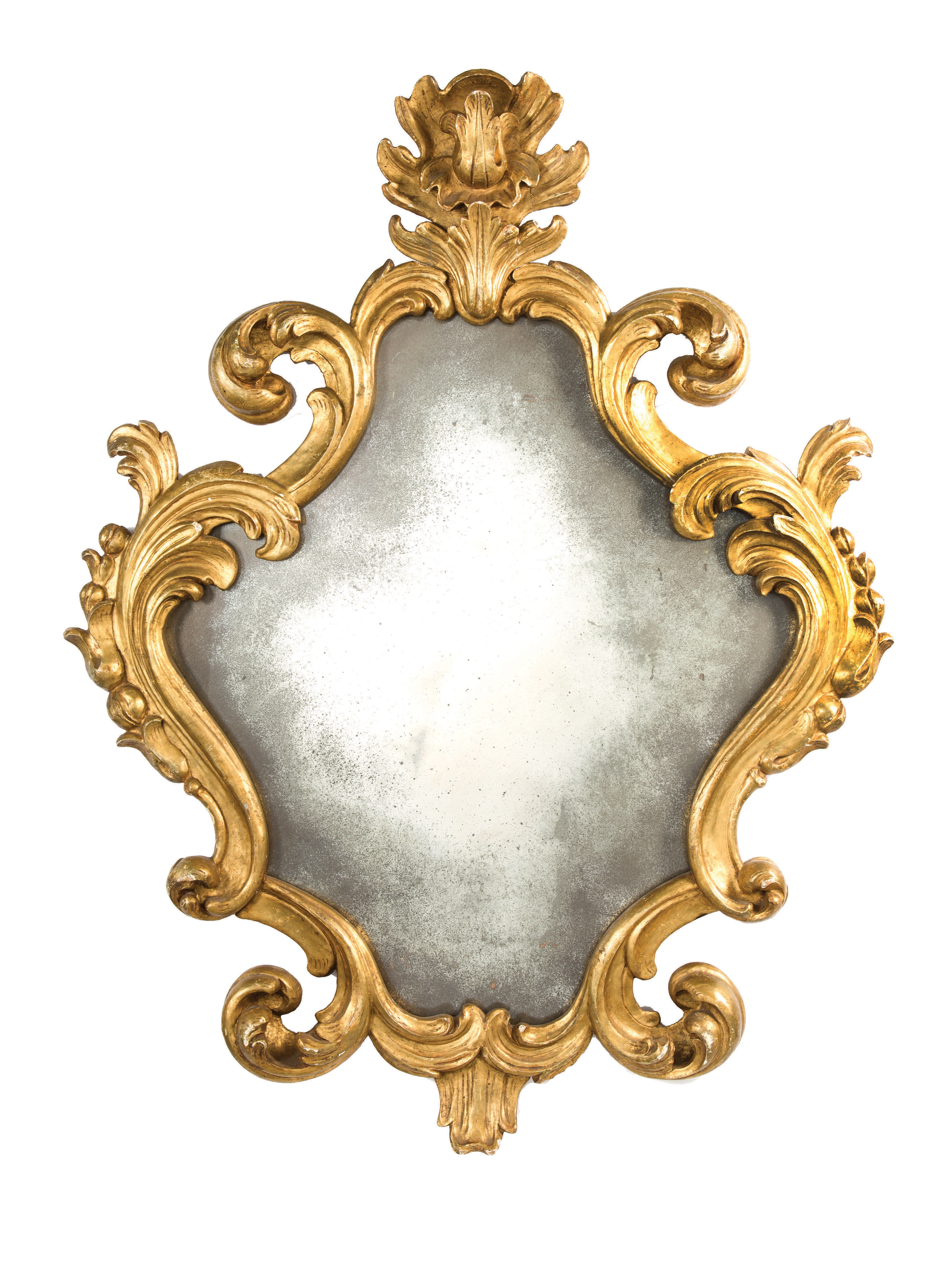 A large Italian giltwood mirror, 19th century