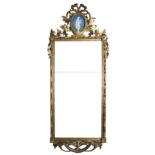 A Dutch two­-toned giltwood mirror, late 18th century
