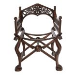 A French carved mahogany throne