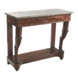 A Restauration mahogany console table