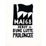 Mai 68 - Début d'une Lutte Prolongée 1968 Atelier Populaire 1 Affiche Non-Entoilée / Poster on Paper