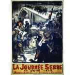 La Journée Serbe 1916 1916 FOUQUERAY CHARLES Devambez Paris 1 Affiche Non-Entoilée / Poster on Paper