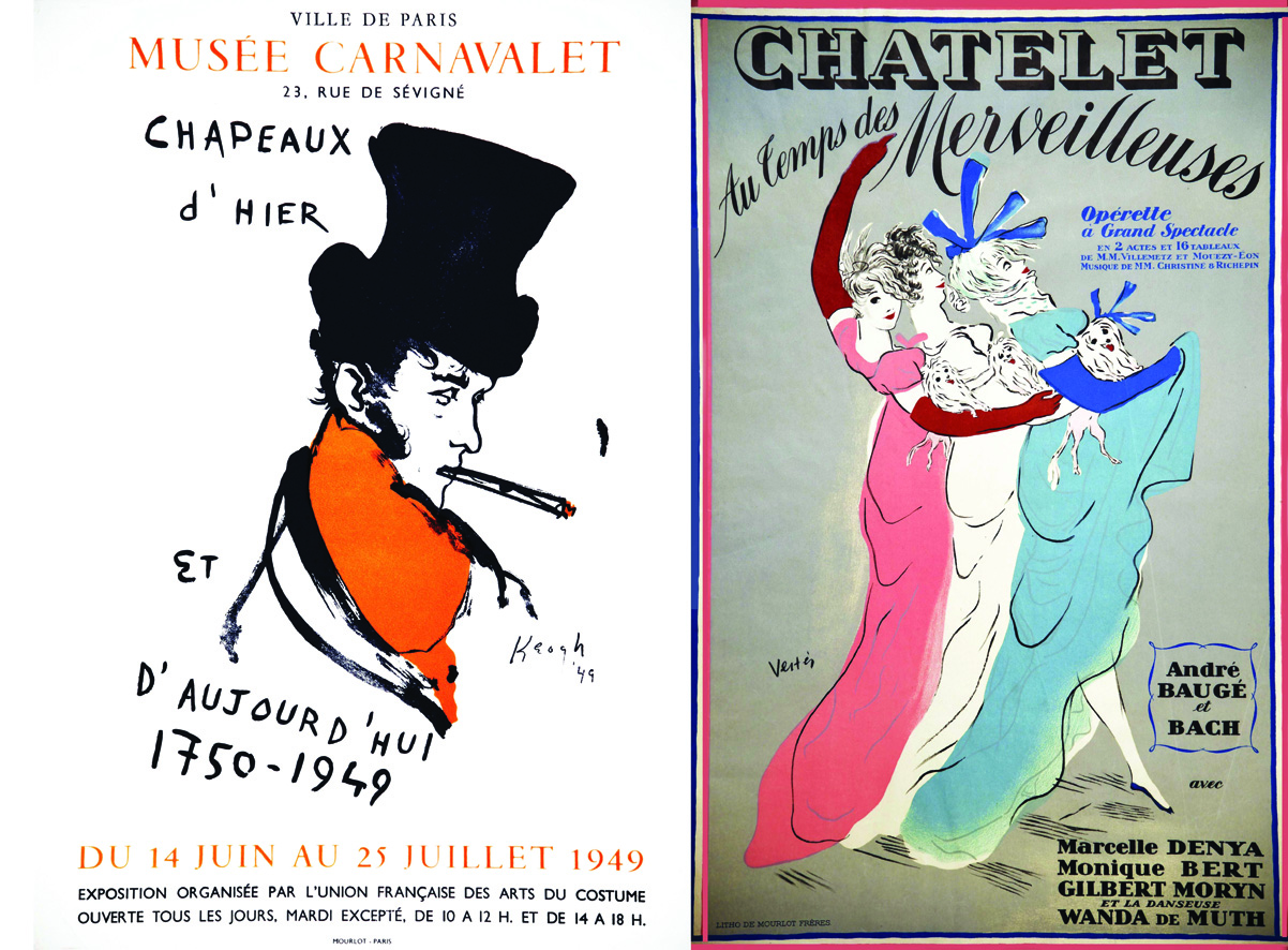 Lot de 2 Affiches : Chatelet & Chapeaux d'Hier vers 1950 Lot de 2 Affiches Non Entoilées / Lot of