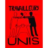 Travailleurs tous unis 1968 Atelier Populaire 1 Affiche Non-Entoilée / Poster on Paper not lined