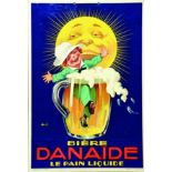 Biere Danaide Le Pain Liquide vers 1920 AUZOLLE Edia Paris Carte publicitaire / Advertising card T.