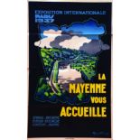 Expo Paris 1937 La Mayenne vous accueille - Très rare 1937 MARGENTIN Bedos & Cie Paris 1 Affiche