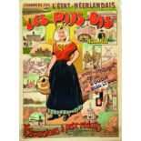 Pays Bas vers 1900 GRAY H. Lemercier Paris 1 Affiche Non-Entoilée / Poster on Paper not lined B.E. B