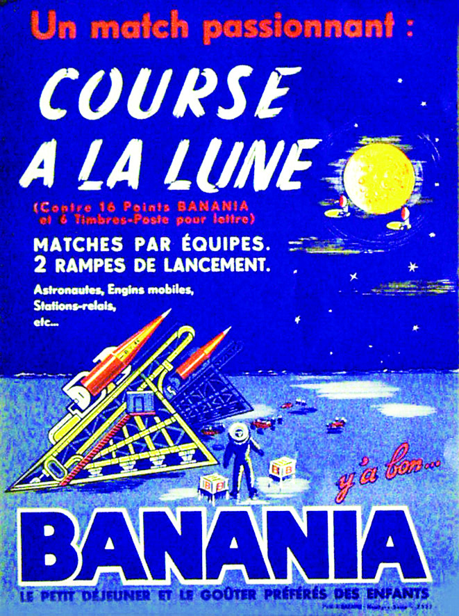 Banania Yabon... vers 1950 Un match passionnant : course à la Lune - matches par équipes. 2 rampes