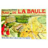 La Baule ( Photo avant entoilage ) vers 1898 MORIN V. F & M. Moreau Paris Affiche entoilée/ Poster