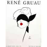 Rouge Baiser - Editions du Désastre vers 1980 GRUAU RENE Imprimerie du Lion Paris 1 Affiche Non-