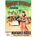 Cabaret Roumain de L'Exposition Paris 1889 - Montagnes Russes Bd des Capucines 1889 CHERET JULES