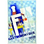 XII Foire Gastronomique 1932 Dijon (Côte-d'Or) GADOUD C. Affiches Camis Paris Affiche entoilée/