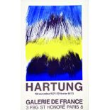 Hartung - Galerie de France. 1972. 1972 HARTUNG HANS Imp. Du compagnonnage Paris Aff. N.E. B.E.