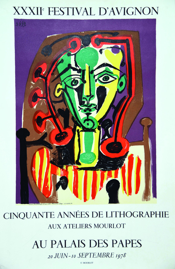 50 ans de Lithographies de Pablo Picasso 1978 PICASSO PABLO Mourlot 1 Affiche Non-Entoilée /