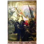 Journée de l'Armée d'Afrique & des troupes Coloniales 1917 FOUQUERAY CHARLES Lapina Paris Affiche