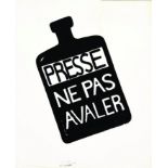 Presse ne pas avaler 1968 Atelier Populaire 1 Affiche Non-Entoilée / Poster on Paper not lined B.