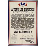 A tous les Français (Appel du 18 Juin) - 2 ème édition avec les fautes - Très rare 1940 "Le deuxième