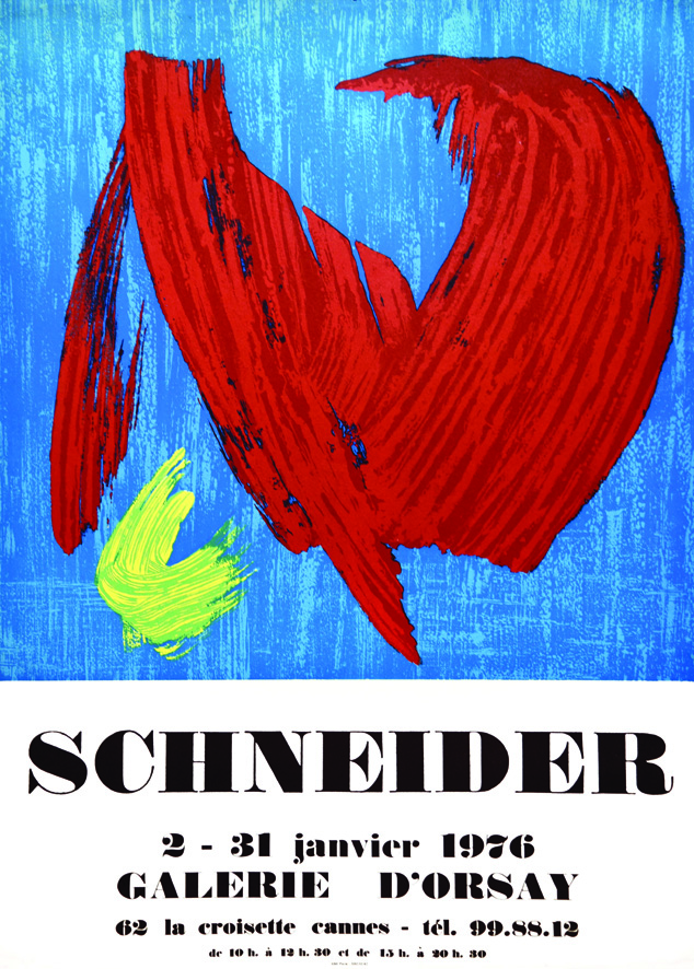 Schneider Galerie d'Orsay Paris 1976 SCHNEIDER Smi Paris 1 Affiche Non-Entoilée / Poster on Paper