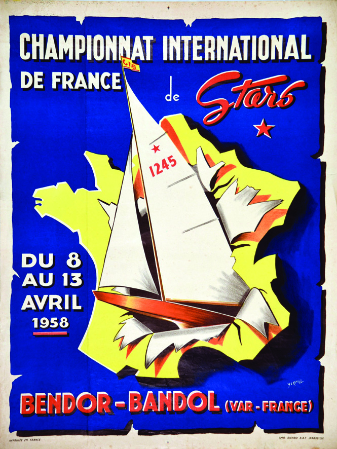 Bendor - Bandol Champoniat International de France vers 1950 YERNEL Ricard Marseille 1 Affiche Non-