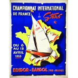 Bendor - Bandol Champoniat International de France vers 1950 YERNEL Ricard Marseille 1 Affiche Non-