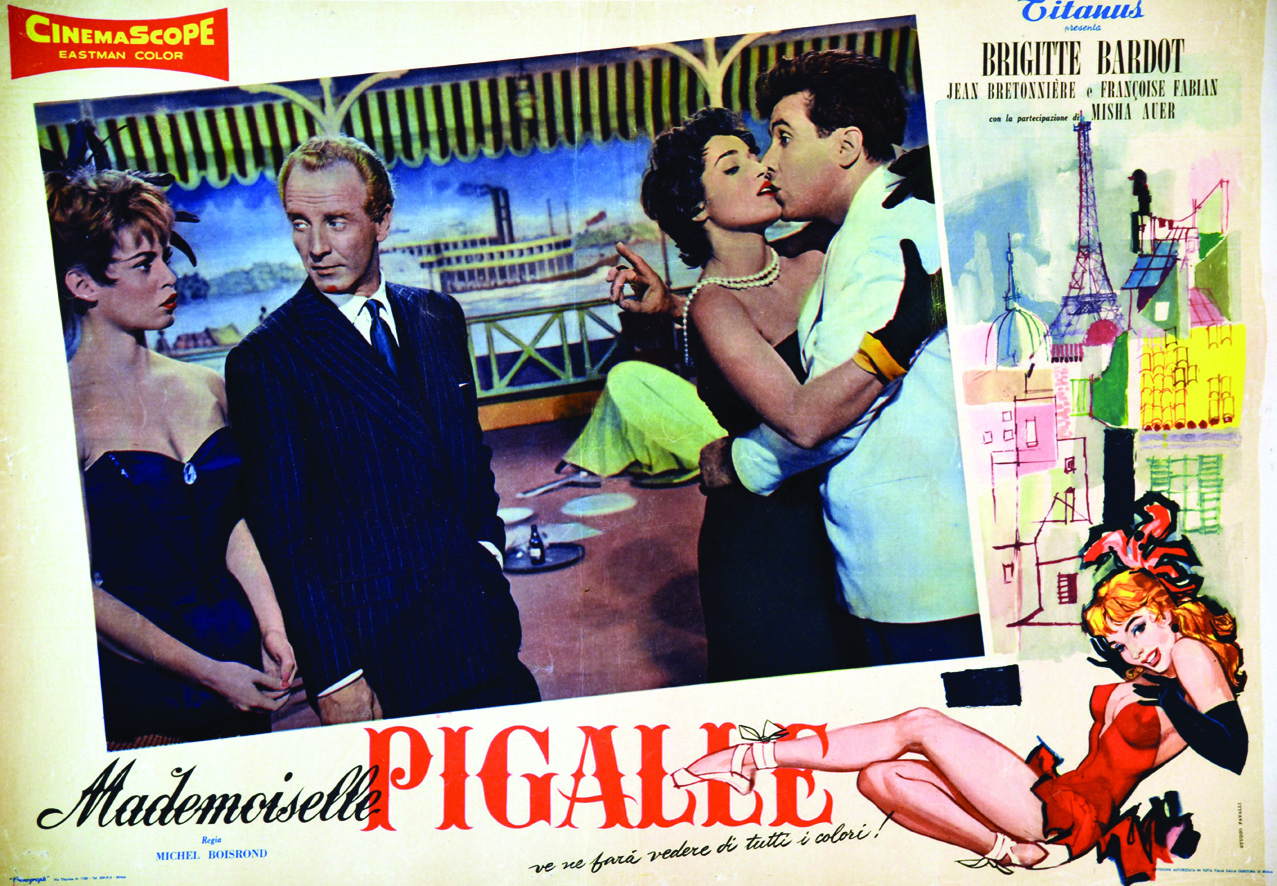 Mademoiselle Pigalle vers 1960 Aff. Entoilée. / Poster on Linen B.E. B + 49 x 70 cm Guaranteed