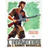 L'Infanterie de l'Armée Nouvelle 1941 SOGNO Wallon Vichy Affiche entoilée/ Poster on Linnen T.B.E. A