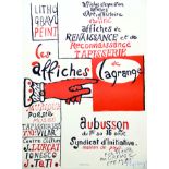 Aubusson - Les Affiches de Lagrange affiche signée vers 1980 Aubusson ( Creuse LAGRANGE ANDRE 1