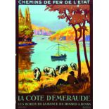 La Côte d'Emereaude vers 1920 GALLAND ANDRE De la Goutte d'Or Paris 1 Affiche Non-Entoilée /