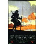 Foyers du Soldat YMCA 1919 DORIVAL GEO Croquemer Imp. Paris 1 Affiche Non-Entoilée / Poster on Paper