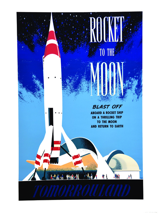 Rocket to the Moon vers 1980 DISNEY WALT STUDIOS 1 Affiche Non-Entoilée / Poster on Paper not