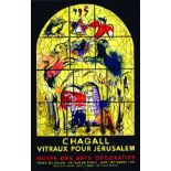 Chagall - Vitraux pour Jérusalem 1961 CHAGALL MARC Musée des Arts Décoratifs. 1961 Mourlot 1 Affiche