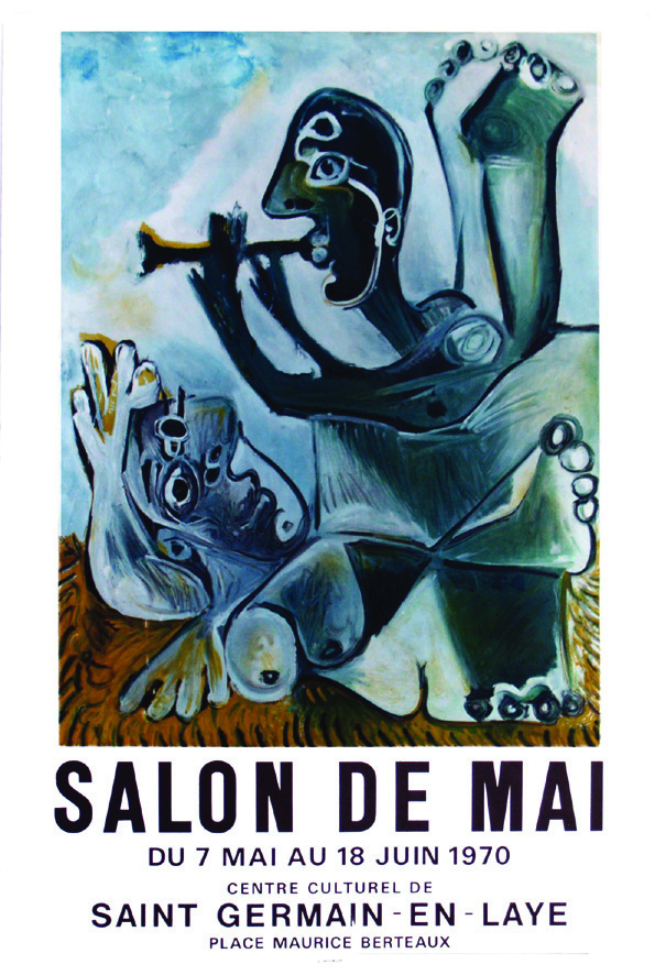Picasso - Salon de Mai 1970 PICASSO PABLO 1970. Saint Germain-en-Laye. Mourlot 1 Affiche Non-