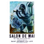 Picasso - Salon de Mai 1970 PICASSO PABLO 1970. Saint Germain-en-Laye. Mourlot 1 Affiche Non-