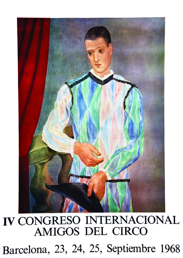 IV Congresso Internacional Amigos del Circo 1968 PICASSO PABLO Barcelona 1968 1 Affiche Non-Entoilée