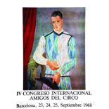 IV Congresso Internacional Amigos del Circo 1968 PICASSO PABLO Barcelona 1968 1 Affiche Non-Entoilée