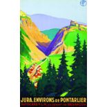 Jura Environs de Pontarlier - Affiche Encadrée 1930 BRODERS ROGER De Vaugirard Paris Affiche