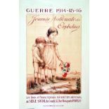 Journée Nationale de Orphelins 1916 FOERSTER GH Le Papier Paris 1 Affiche Non-Entoilée / Poster on