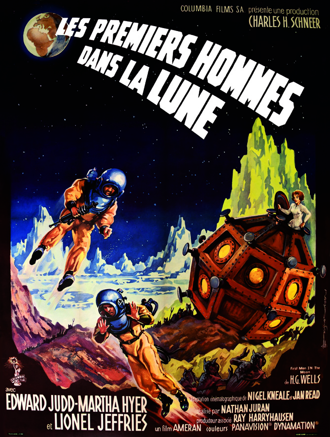 Les Premiers Hommes Dans La Lune de H.G. Wells vers 1950 SOUBIE ROGER Film de Nathan Juran avec