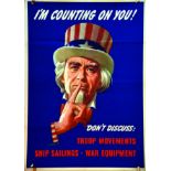 Don't Discuss I'm Counting On You 1943 HELGUERA L. Don't Discuss : troops movements - ship