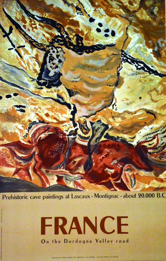 Lascaux Montignac Dordogne - préhistoric cave painting 1955 Mourlot Paris 1 Affiche Non-Entoilée /