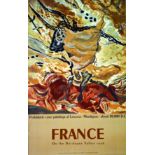 Lascaux Montignac Dordogne - préhistoric cave painting 1955 Mourlot Paris 1 Affiche Non-Entoilée /