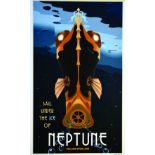 Neptune sail under the Ice affiche signée par Steve Thomas vers 2000 THOMAS STEVEN 1 Affiche Non-